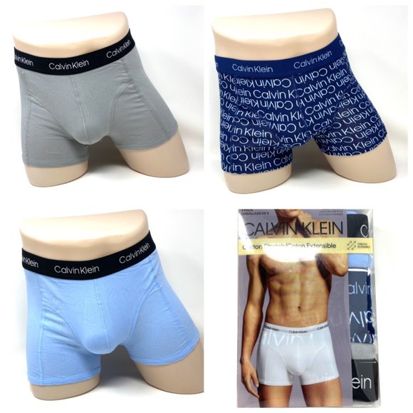 Calvin Klein Other - 💖MEGA SALE💖 Calvin Klein 3 Pack Icon Cotton  Trunk Blue Grey Men NP21670935